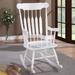 Wildon Home® Rocker Chair Wood/Solid Wood in Brown/White | 43.25 H x 25.25 W x 32.25 D in | Wayfair AOAS1255 21397977