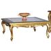Astoria Grand Millard 4 Legs Coffee Table Wood/Glass in Brown/Yellow | 19.5 H x 45 W x 45 D in | Wayfair ARGD6992 45300002
