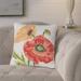 August Grove® Ismay Poppies Outdoor Square Pillow Cover & Insert Polyester/Polyfill blend | 18 H x 18 W x 6 D in | Wayfair ATGR8787 34505566