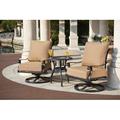 Astoria Grand 3-Piece Patio Conversation Set w/ Cushions and 24" Round Ice Bucket End Table Metal in Black | Wayfair ARGD3355 43078203
