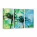 Bay Isle Home™ Palm Trees 3 Piece Painting Print on Wrapped Canvas Set Canvas in White | 24 H x 36 W x 2 D in | Wayfair BAYI2995 30799394