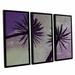 Bay Isle Home™ Purple Green Palm Trees 2 Piece Framed Graphic Art on Wrapped Canvas Set Canvas in White/Brown | 36 H x 54 W x 2 D in | Wayfair