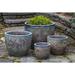 Bungalow Rose 4-Piece Glazed Terracotta Pot Planter Set Clay & Terracotta in Green | 19 H x 22 W x 22 D in | Wayfair BLMK2119 43897279