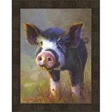 Ashton Wall Décor LLC 'Jasmine' Framed Painting Print Paper in Black/Brown/Pink | 19 H x 15 W x 1 D in | Wayfair 6543