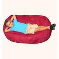 Bay Isle Home™ Breton Large Bean Bag Chair & Lounger Scratch/Tear Resistant/Microfiber/Microsuede in Red/Pink | 22 H x 44 W x 22 D in | Wayfair