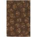 White 36 x 24 x 0.75 in Indoor Area Rug - Wildon Home® Amarily Brown Leaf Area Rug Wool, Cotton | 36 H x 24 W x 0.75 D in | Wayfair