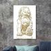 Bloomsbury Market Foo Dog Gold II by Julianne Taylor - Wrapped Canvas Graphic Art Print Canvas, Wood in White/Brown | 54 H x 36 W x 2 D in | Wayfair