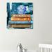 Bloomsbury Market 'Ginger & Marco Polo Library' - Wrapped Canvas Print on Canvas Canvas, Wood in Blue/Brown/Orange | 20 H x 20 W x 1.5 D in | Wayfair