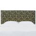 Wildon Home® Amarrie Seam Slipcover Debris Floral Panel Headboard Upholstered/Linen/Cotton in Black | 51 H x 79 W x 4 D in | Wayfair