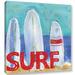 Breakwater Bay 'Nautical Surfboards Surf' Painting Print on Wrapped Canvas in White | 36 H x 36 W x 2 D in | Wayfair BRWT6861 33617129