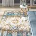 White 60 x 0.5 in Area Rug - Bungalow Rose Walmoor Oriental Multicolor Area Rug, Polypropylene | 60 W x 0.5 D in | Wayfair BNRS7799 40721505