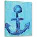 Breakwater Bay 'Nautical Anchor' Painting Print on Wrapped Canvas in White | 48 H x 36 W x 2 D in | Wayfair BRWT6846 33617054