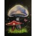 Buy Art For Less 'Happy Mushrooms' by Ed Capeau Painting Print on Wrapped Canvas in Blue/Green/Red | 16 H x 12 W x 1.5 D in | Wayfair