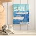 Breakwater Bay 'Nautical Boats Sail' Painting Print on Wrapped Canvas in Blue | 18 H x 14 W x 2 D in | Wayfair BRWT6856 33617101