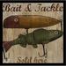 Buy Art For Less 'Bait & Tackle' by Beth Albert Framed Vintage Advertisement Paper in Brown/Green | 26.5 H x 26.5 W x 1 D in | Wayfair