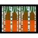 Buy Art For Less 'Blue Sky Birches' by Michelle Calkins Framed Graphic Art Paper in Brown/Green/Orange | 12 H x 16 W x 1.25 D in | Wayfair