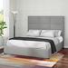Brayden Studio® Handley Tufted Low Profile Standard Bed Upholstered/Revolution Performance Fabrics® in Gray | 87 H x 81 W x 81 D in | Wayfair