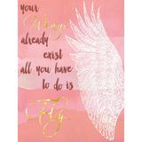 Buy Art For Less 'Your Wings Already Exist All You Have to Do Is Fly' by Jill Meyer Graphic Art on Wrapped Canvas Wall Art Decor Canvas | Wayfair