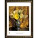 Buy Art For Less Museum Masters 'Dahlias' by Laura Coombs Hills Framed Painting Print in Yellow Paper, in Gray/Yellow | Wayfair IF MFA29G