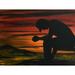 Buy Art For Less 'Deep Thoughts' by Ed Capeau Graphic Art on Wrapped Canvas in Green/Orange/Yellow, Size 12.0 H x 16.0 W x 1.5 D in | Wayfair