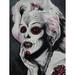 Buy Art For Less 'Tattooed Marilyn Monroe' Wrapped Canvas Graphic Art Print on Canvas in Gray/Pink/Red, Size 24.0 H x 18.0 W x 1.5 D in | Wayfair