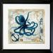 Buy Art For Less Map 'Nautical Octopus' Framed Graphic Art Print Paper in Blue/Brown/Green | 18.5 H x 18.5 W x 1 D in | Wayfair