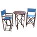 Bay Isle Home™ Waterford 3 Piece Bar Height Outdoor Dining Set in Blue | 41 H x 29.5 W x 29.5 D in | Wayfair BYIL2444 45198288