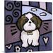 Harriet Bee 'Shih Tzu Pop Art' by Diethild Painting Print on Canvas Canvas, Polyester in Blue/Indigo/White | 20 H x 20 W x 1.25 D in | Wayfair