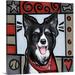 Harriet Bee 'Border Collie Pop Art' by Diethild Painting Print on Canvas Canvas, Polyester in Black/Gray/Red | 30 H x 30 W x 1.25 D in | Wayfair