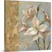 Winston Porter 'Amaryllis on Soft Blue' by Anieyah Painting Print on Canvas Canvas, Polyester in Blue/Green/White | 30 H x 30 W x 1.25 D in | Wayfair