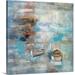 Breakwater Bay 'Calm Sea' by Clybourn Painting Print on Canvas Canvas, Polyester in Blue/White | 30 H x 30 W x 1.25 D in | Wayfair