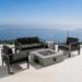 Wade Logan® Caggiano 5 Piece Sofa Seating Group w/ Cushions Metal in Gray | Outdoor Furniture | Wayfair BYST6160 42181064