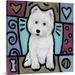 Harriet Bee 'West Highland White Terrier Pop Art' by Diethild Graphic Art on Canvas in Blue/Indigo/White | 30 H x 30 W x 1.25 D in | Wayfair