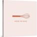 Ebern Designs 'Whisk Me Away - Retro Kitchen Art' by Kate Lillyson Graphic Art on Canvas in Pink | 30 H x 30 W x 1.25 D in | Wayfair