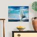 Breakwater Bay Edgecliff Sail Away Canvas Art, Liz Jardine,' by Liz Jardine Painting Print on Canvas in Blue/Gray | 18 H x 24 W x 1.25 D in | Wayfair