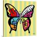 Harriet Bee 'Butterfly music' by Diethild Graphic Art on Canvas in Black/Green/Yellow | 30 H x 30 W x 1.25 D in | Wayfair