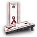 Custom Cornhole Boards Heart Disease Awareness Cornhole Boards Solid Wood in Brown/Red/White | 24 W x 48 D in | Wayfair CCB1145-2x4-AW