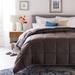 Latitude Run® Microfiber Down Alternative Comforter Polyester/Polyfill in Gray/Brown | 102 H x 96 W x 2 D in | Wayfair CHMB1691 42461578