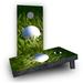 Custom Cornhole Boards Golf Ball Cornhole Boards Solid Wood in Brown/Green | 24 W x 48 D in | Wayfair CCB446-2x4-C