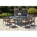 Darby Home Co Waconia 9-Piece Patio Dining Set w/ Cushions & 60" Square Dining Table Metal in Brown | 60 W x 60 D in | Wayfair DBHM8222 43079238