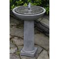 Campania International Hydrangea Concrete Leaves Birdbath Fountain Concrete in Green | 30.25 H x 20.5 W x 20.5 D in | Wayfair FT-248-EM