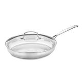 Cuisinart Chef's Classic 12" Stainless Steel (18/10) 2 Piece Skillet w/ Lid Stainless Steel in Gray | Wayfair 722-30GP1