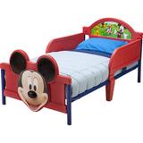 Delta Children Disney Mickey Mouse 3D Convertible Toddler Bed Plastic/Metal in Red | 28.5 W x 53 D in | Wayfair BB87187MM
