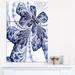 Design Art Symmetrical Tight Blue Fractal Flower - 3 Piece Graphic Art on Wrapped Canvas Set Canvas in Black/Blue/White | Wayfair PT12051-3PV
