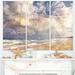 Design Art Retro Ocean Watercolor - 3 Piece Graphic Art on Wrapped Canvas Set Canvas in Blue | 28 H x 36 W x 1 D in | Wayfair PT8582-3P