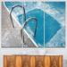 Design Art Ice Swimming Pool - 3 Piece Photographic Print on Wrapped Canvas Set Canvas in Blue | 28 H x 36 W x 1 D in | Wayfair PT7143-3P