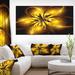 Design Art Shiny Gold Fractal Flower on Black - Wrapped Canvas Graphic Art Print Metal | 16 H x 32 W x 1 D in | Wayfair PT14178-32-16