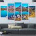 Design Art 'Lago Rienza Ursprung Panorama' 5 Piece Photographic Print on Wrapped Canvas Set Canvas in Green | 32 H x 60 W x 1 D in | Wayfair