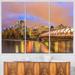 Design Art Calgary at Night - 3 Piece Graphic Art on Wrapped Canvas Set Canvas in Brown | 36 H x 28 W x 1 D in | Wayfair PT7362-3P