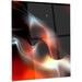 Design Art ' Black Abstract Warm Fractal Design' Graphic Art on Metal in Red | 28 H x 12 W x 1 D in | Wayfair MT13024-12-28